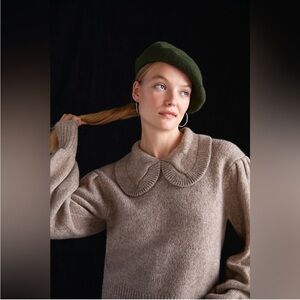 Anthropologie ASTR The Label Collared Puff Sleeve Sweater